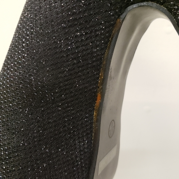 Peep Toe Platform Stiletto Glittery Fabric Heels - Picture 10 of 12